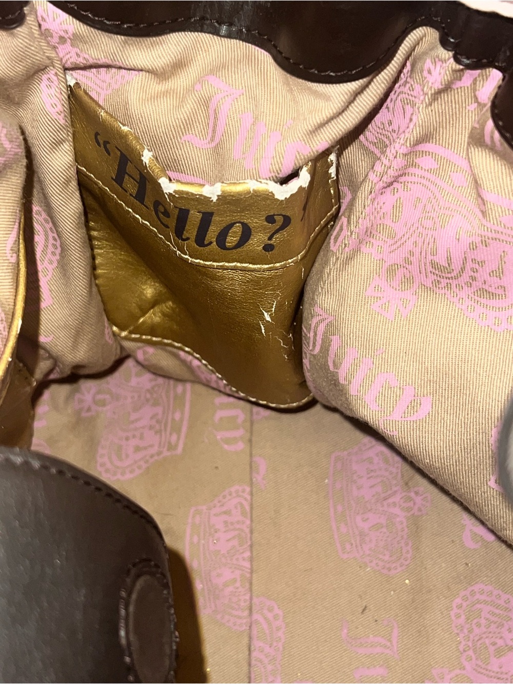 Y2K Vintage Juicy Couture Daydreamer Bag Pink Brown Scottie Dogs - Picture 11 of 16
